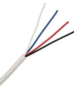 4 core White Flat Tel/Data Cable, 4 x (7 x 0.15mmØ) – 100m reel