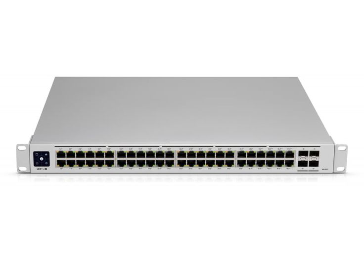 Ubiquiti USW-48-PoE 48-port Switch (32) GbE, PoE+ RJ45 ports, (16) GbE RJ45 ports, (4) 1G SFP ports, 195W