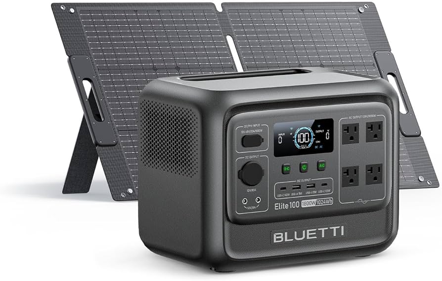 BLUETTI Elite 100 V2+100W Solar | 1800W 1024Wh 100W Solar Kit